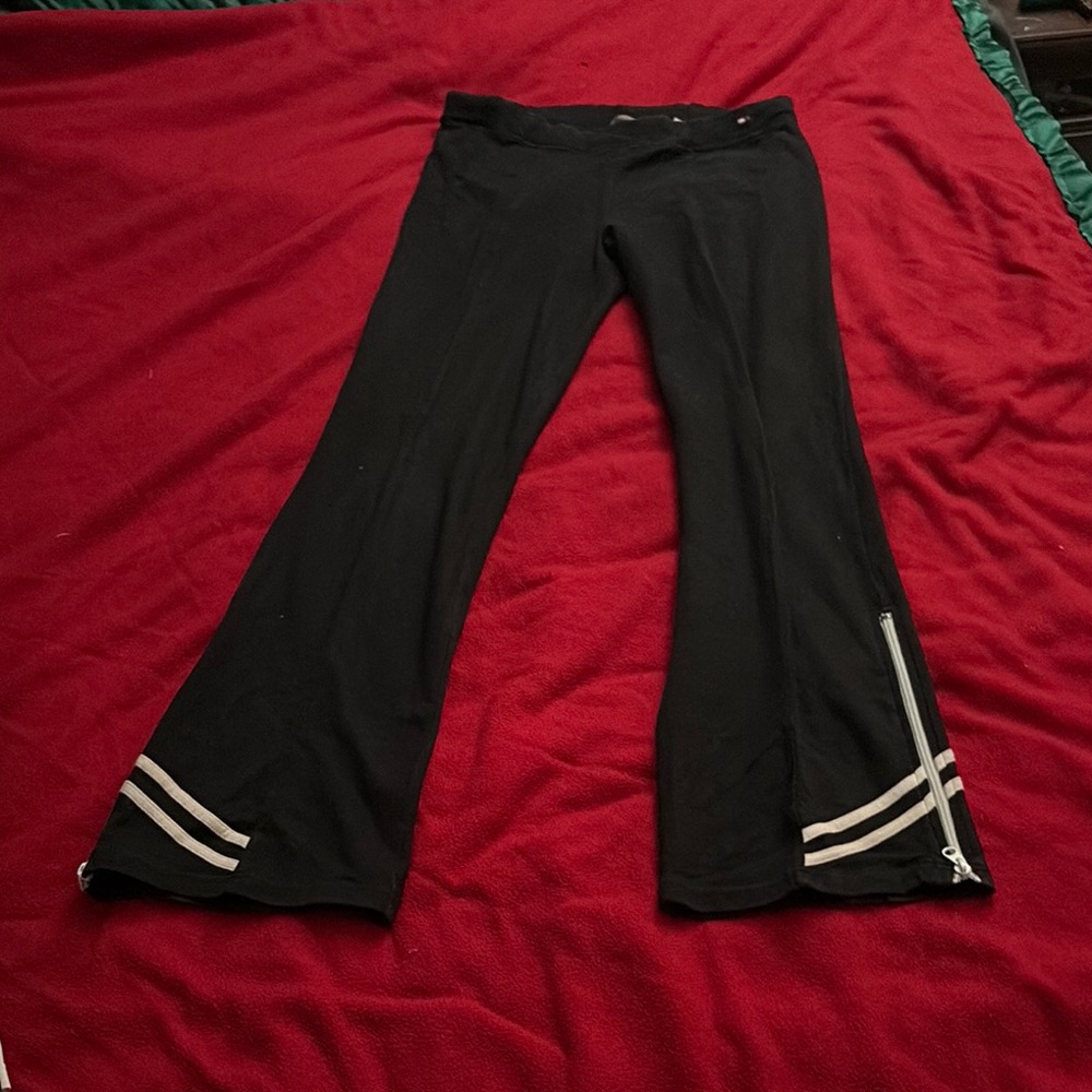 Tommy Hilfiger Black Leggings with White Stripes